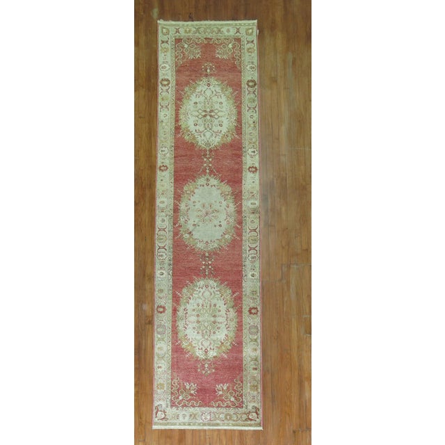 Vintage Traditional Turkish Runner - 3' x 12'8" For Sale In New York - Image 6 of 6