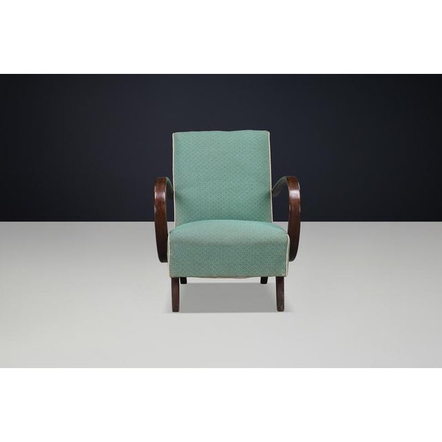 Mid-Century Modern Art Deco Lounge Chair by Jindřich Halabala, 1940s For Sale - Image 9 of 10