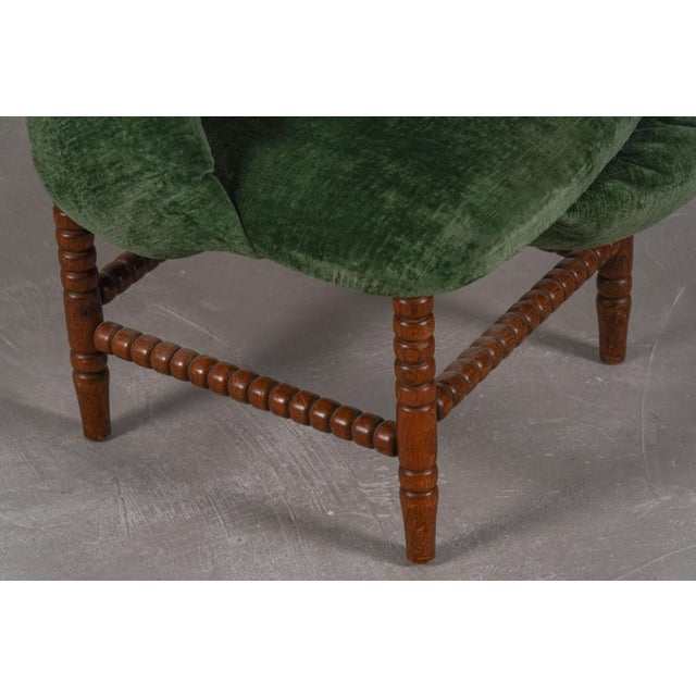 Green Vintage Bobbin Chairs from Corina Olaru, Holland, 1930s, Set of 2 For Sale - Image 8 of 12