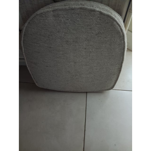 1980s Dining Chair Bamboo Rattan Beige Cushion Set of 6 For Sale - Image 14 of 14