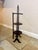 Antique Edwardian quality oak folding cake stand, having three oak folding plate stands an oak carrying handle to the top...