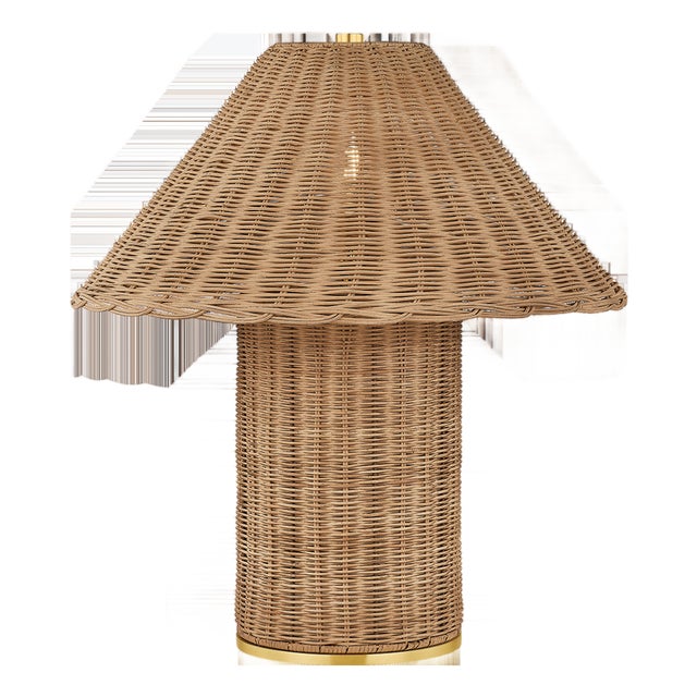 Mitzi Jeanette 20 in. 1 Light Table Lamp in Aged Brass Finish For Sale
