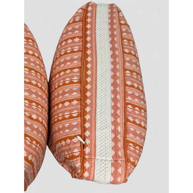 Textile Schumacher Tarnby Stripe Box Pillow Pair Geometric For Sale - Image 7 of 7