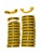 1950s Yellow Phonic Resin Drawer/Door Pull With Aluminum Accent, Set of 23 For Sale - Image 5 of 6