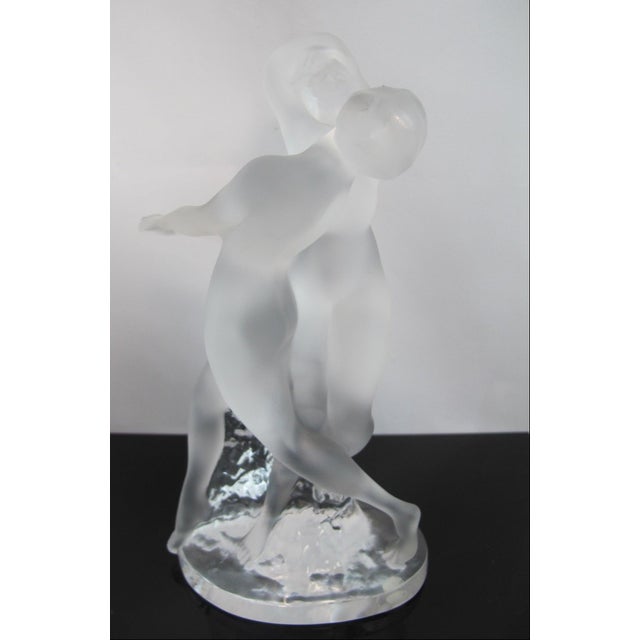 Lalique Crystal Deux Danseuses Two Nude Female Dancers 10" Art Deco Sculpture For Sale - Image 17 of 17