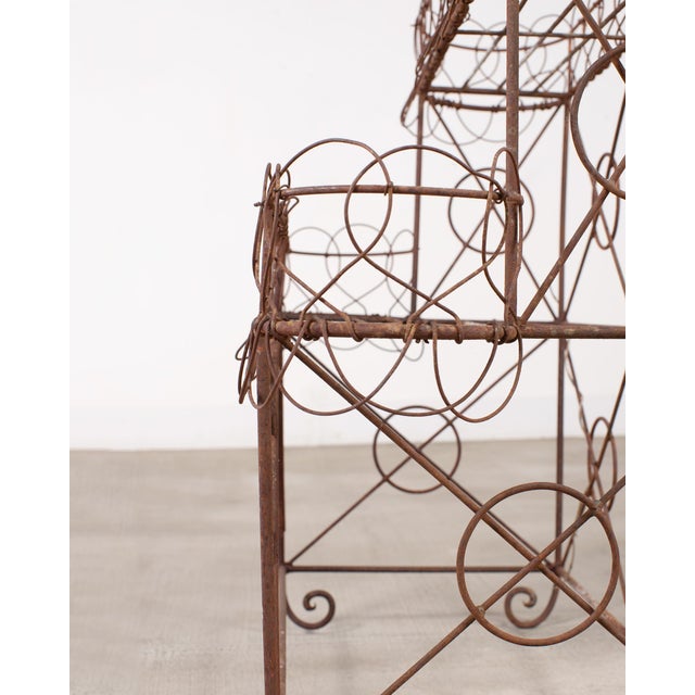 French Art Nouveau Two-Tier Wirework Boulangerie Baker's Rack For Sale - Image 17 of 18