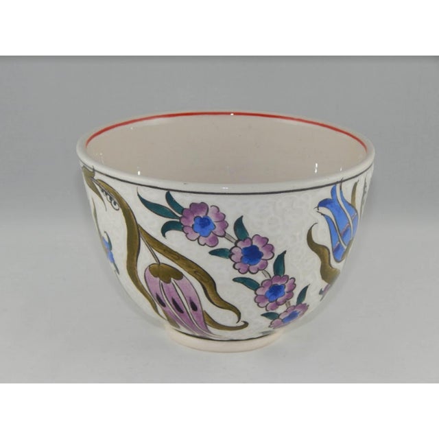 Large Pottery Bowl From Turkey Handpainted Colorful Ceramic