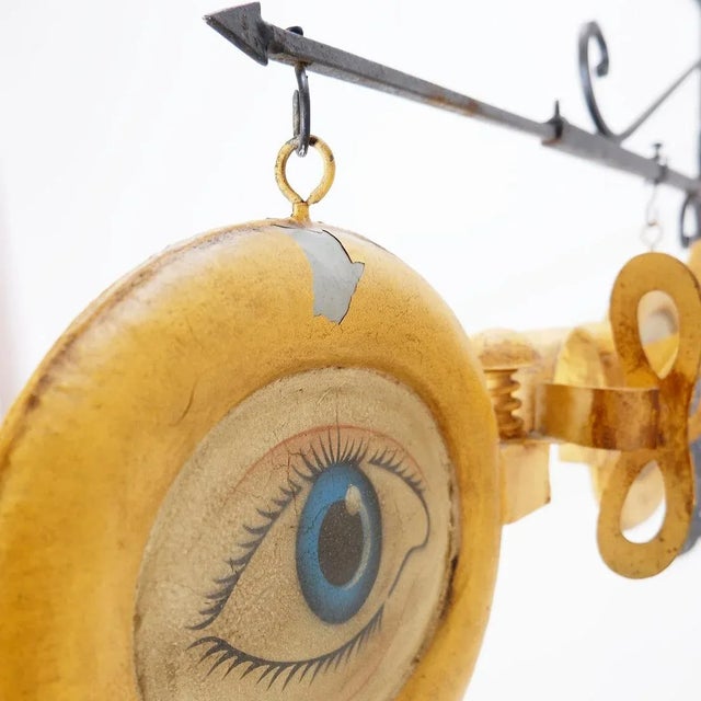 Vintage Optical Shop Sign in Metal, 1920s For Sale - Image 14 of 15