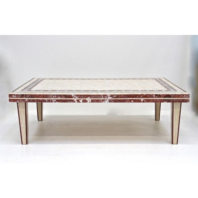 Italian Travertine Stone Coffee Table, 1980s For Sale - Image 9 of 18