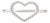 14k White Gold Open Heart Shape Diamond Ring Size 6 For Sale
