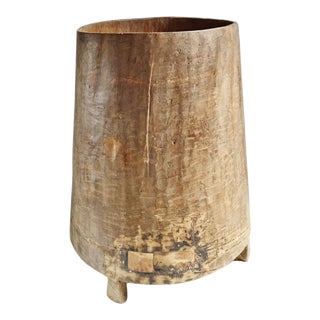 Large Old Naga Wood Trunk Container Pot For Sale