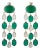 Mercedes Earrings (Green) (Pierced French Clip) For Sale