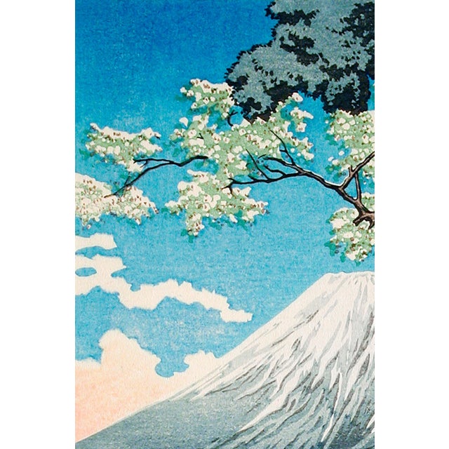 Japanese Mount Fuji From Lake Yamanaka, Hiroaki Takahashi, Japanese Shin-Hanga Reproduction Art Print, 24" × 36" For Sale - Image 3 of 6