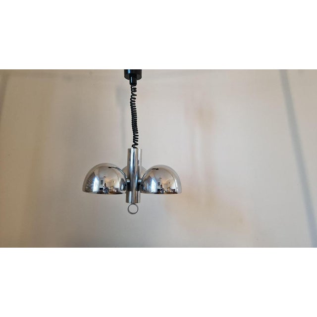 Mid-Century Space Age Chrome Chandelier from Hillebrand, Germany, 1970s For Sale - Image 9 of 18