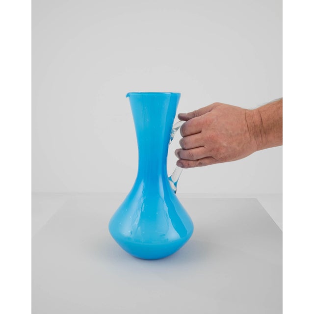 20th Century Italian Blue Glass Jug For Sale - Image 17 of 18