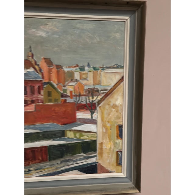 Bertil Lundqvist, Landscape, 1950s, Oil Painting on Panel, Framed For Sale - Image 6 of 18