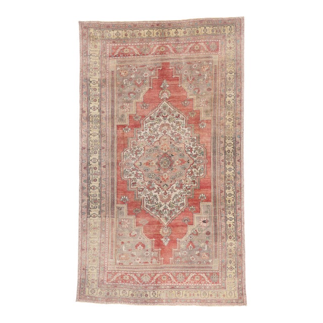 Vintage Turkish Oushak Rug, 06'05 X 10'10 For Sale