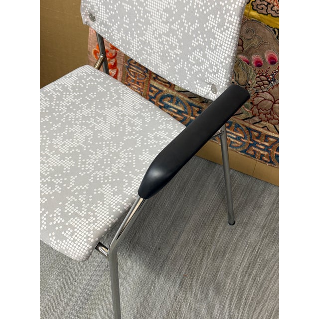 Hightower Modernist Stackable Arm Chair, Damask Print For Sale In San Francisco - Image 6 of 12
