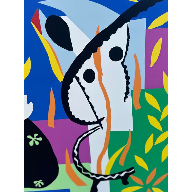 Abstract Expressionism Tristesse Du Roi by Henri Matisse Large Mid Century Serigraph Print 38x51 For Sale - Image 3 of 7