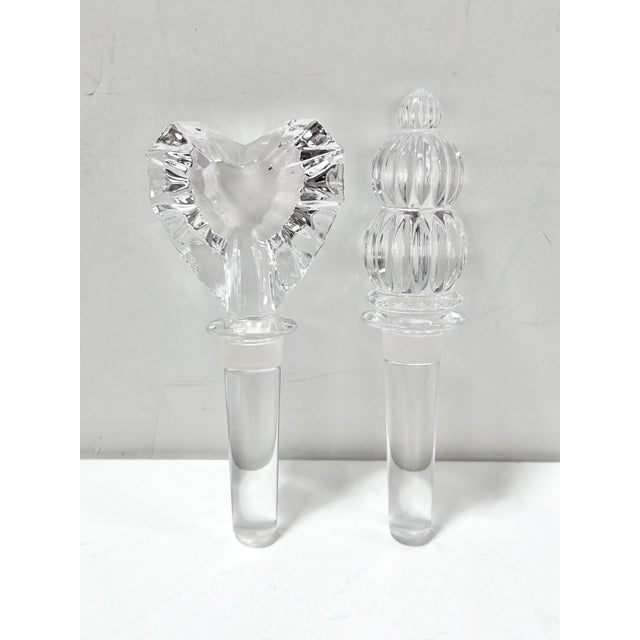 Modern Vintage Crystal Bottle Stoppers – Bar Cart Decor – Entertaining For Sale - Image 3 of 8