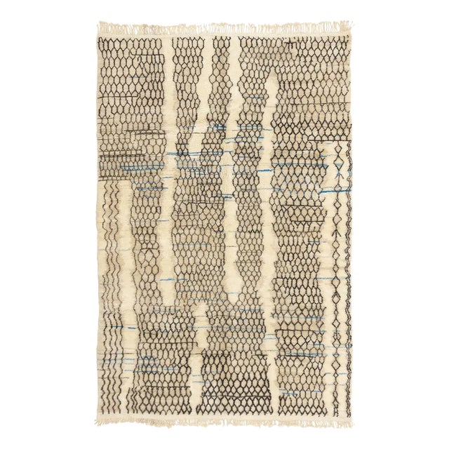 Hand-Knotted Wool Rug by Azele Studio For Sale