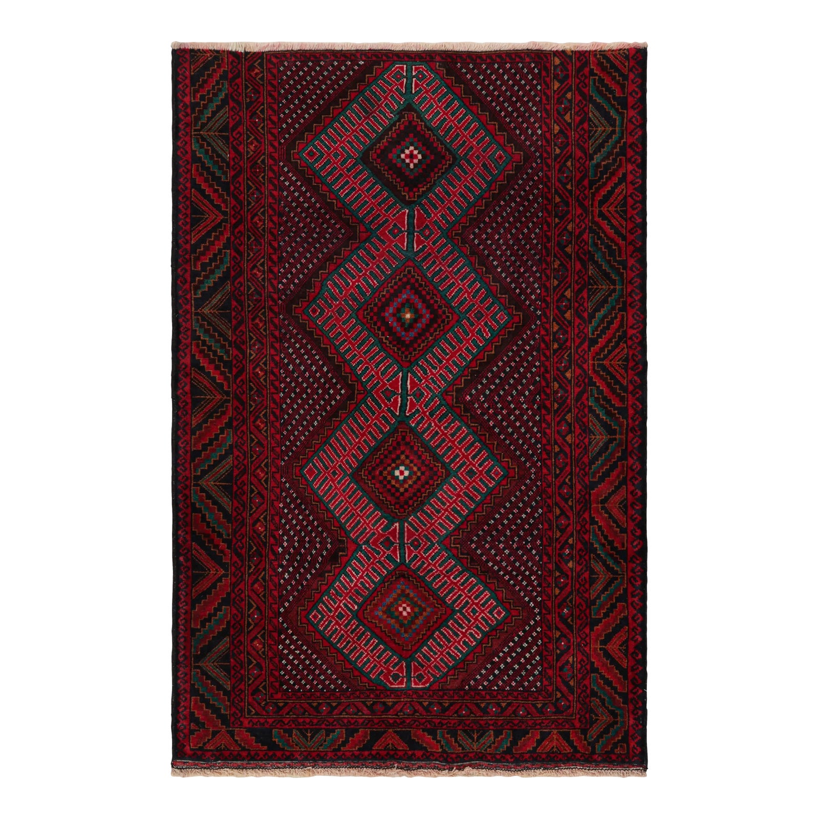 Rug & Kilim’s Modern Classics Tribal Rug in Red With Geometric ...