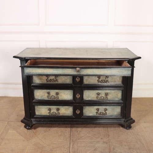 Italian Painted Commode, 18th Century For Sale - Image 13 of 14
