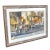 Wood 1990s James C. Borden Large Cityscape Street Scene Watercolor Painting Cerused Frame For Sale - Image 7 of 14