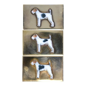 Set of 3 Sterling Matchbook Holders With Enamel Scottish Terriers Provenance: The Susie Hilfiger Collection