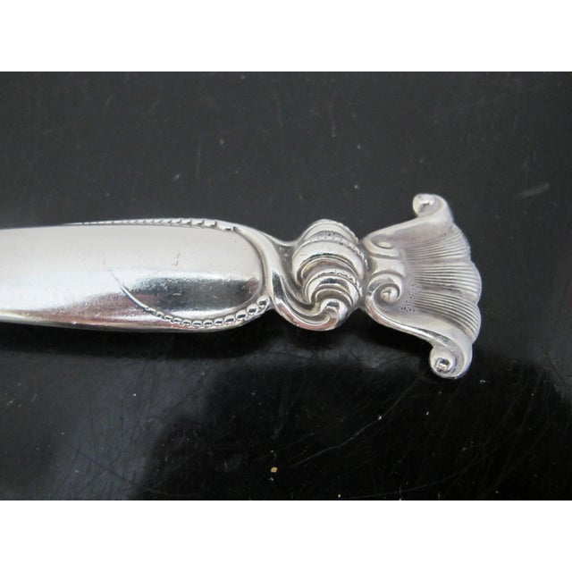 Silver Wallace Sterling Silver Romance of the Sea Serving Cold Meat Fork & Table Spoon For Sale - Image 8 of 10