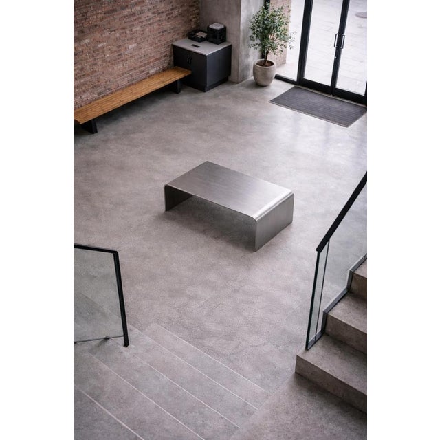 Flow Sculptural Waterfall Coffee Table in Aluminum by Veliento For Sale - Image 6 of 7
