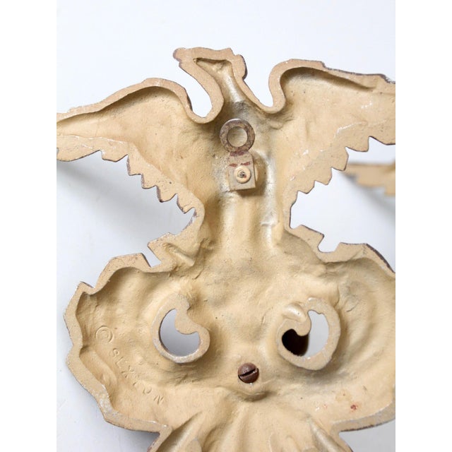 Vintage Federal Revival Eagle Wall Candle Sconces Pair For Sale - Image 9 of 14
