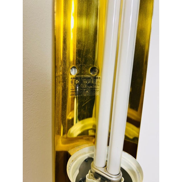 Brass and Opaline Glass Wall Lamps attributed to Glashütte Limburg, 1960s, Set of 2 For Sale - Image 13 of 16