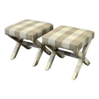 Ballard Designs X Benches, Pair For Sale