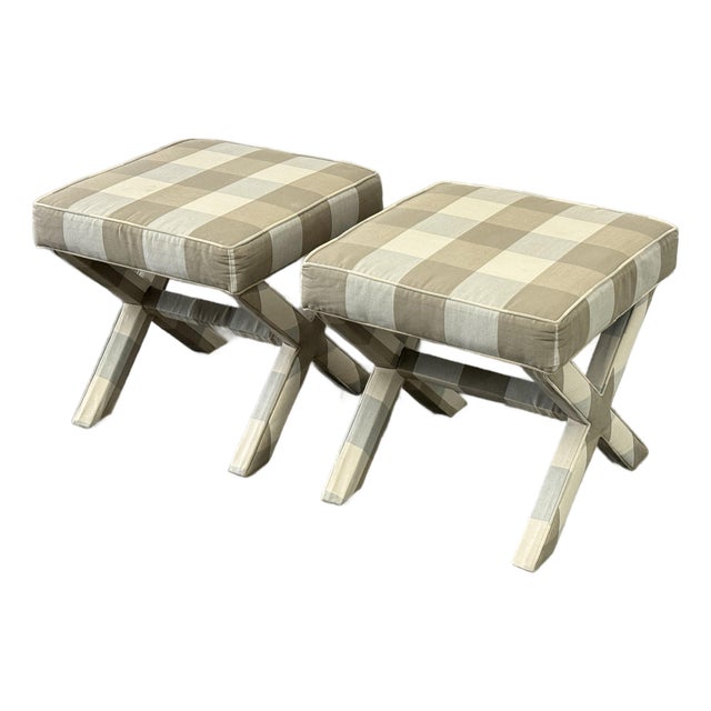 Ballard Designs X Benches, Pair For Sale