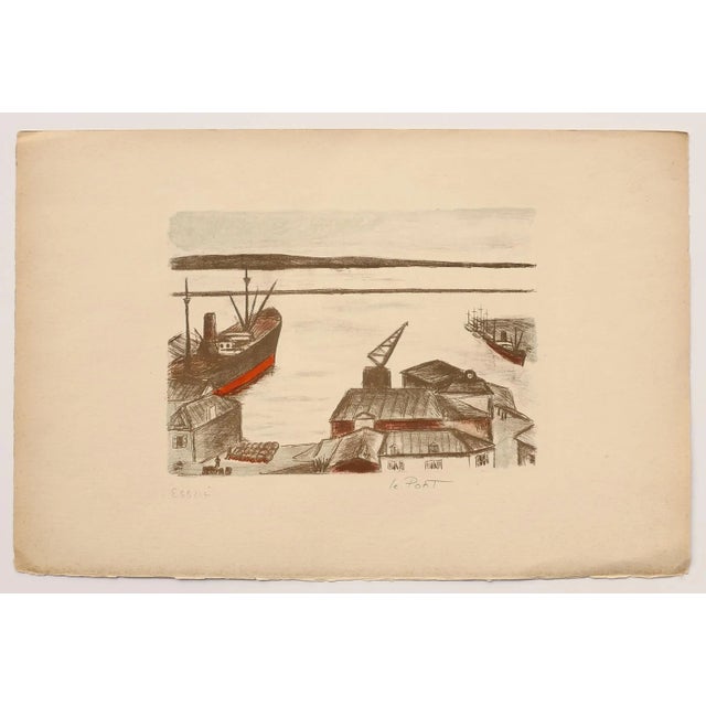 Port is an original modern artwork realized by the French artist Pierre Frachon-Forcade in the middle of the XX Century....