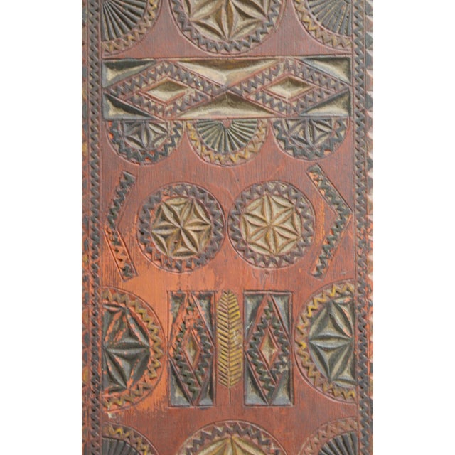 1940s Folk Art Slavic Weavers Distaff Item A. 8 X8x 28 For Sale - Image 5 of 12
