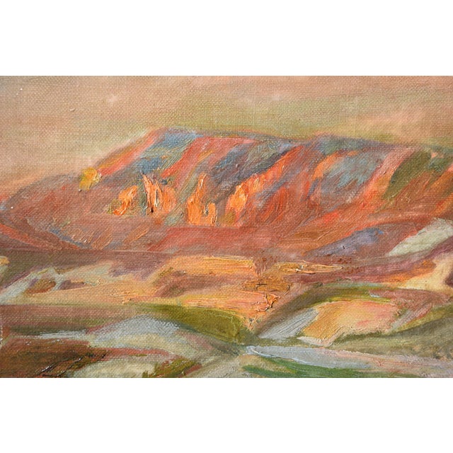 Paul Segieth, Landscape with Alpenglow, 1923, Oil on Canvas, Framed For Sale - Image 13 of 15