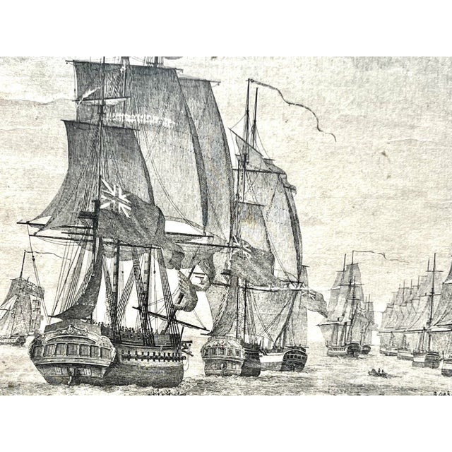 Nautical Ships Evacuation Italy Napoleon War 1796 Print, Framed For Sale - Image 11 of 13