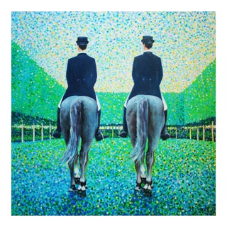 Artist Andrei Sitsko "Business Partners" Modern Original Painting For Sale