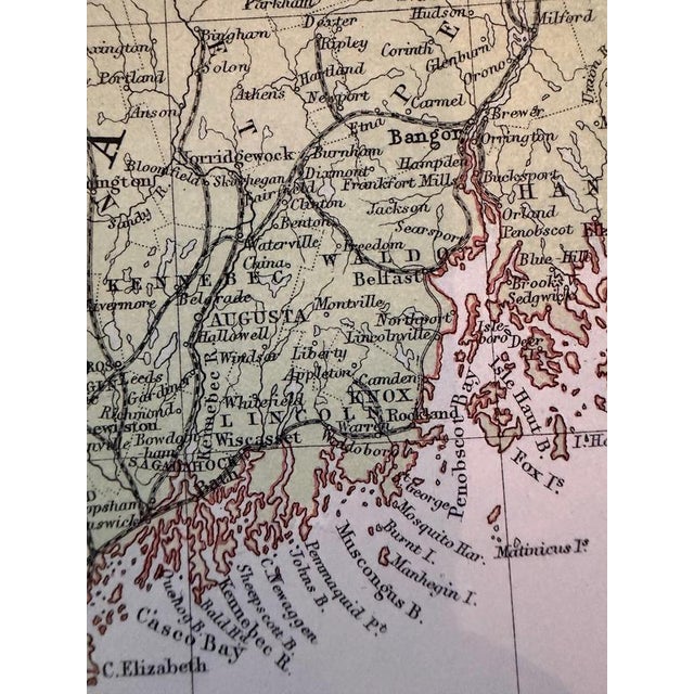 Antique Map of Northern by Bartholomew, 1882 For Sale - Image 9 of 12