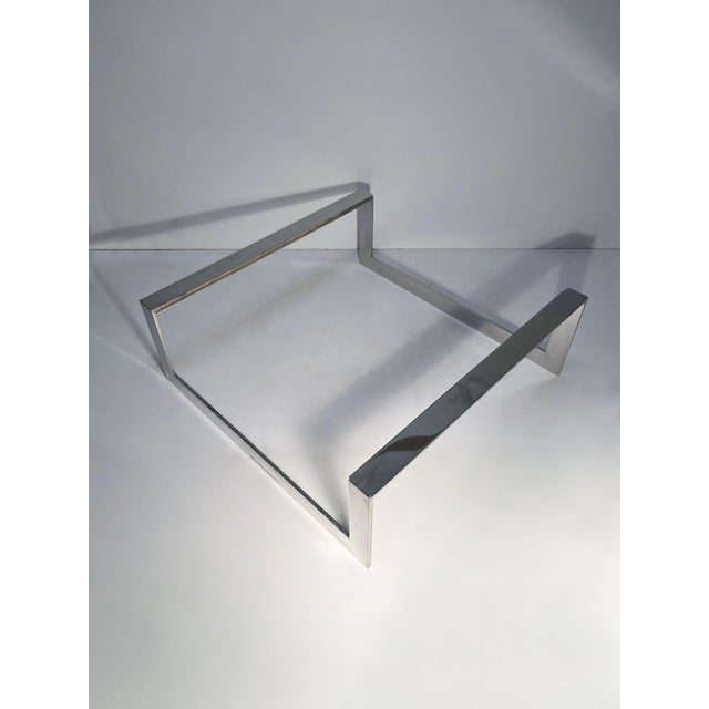 Postmodern Post Modern Steel Coffee Table by Leon Rosen for Pace For Sale - Image 3 of 4