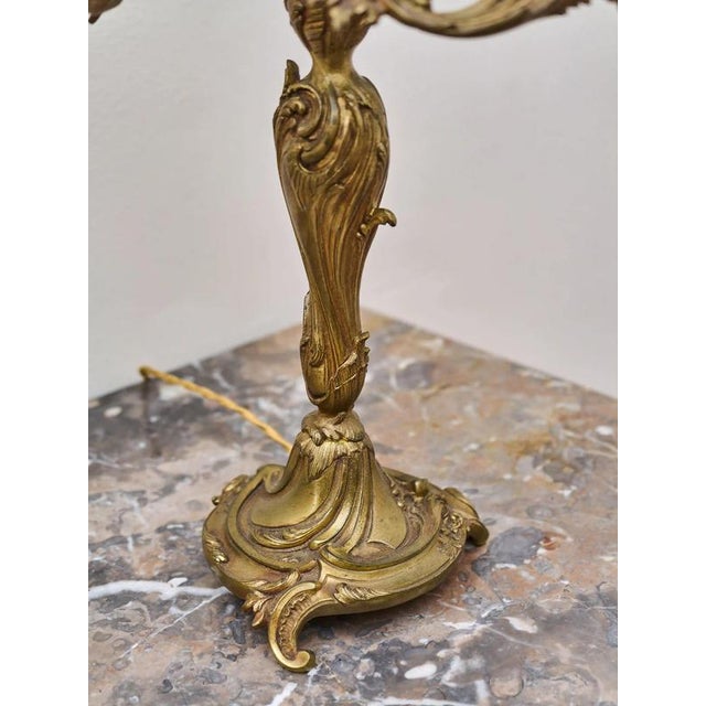 19th Century Bronze Candelabra Lamps, Set of 2 For Sale - Image 11 of 16