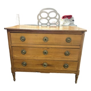 19th Century French Louis XVI Style Three Drawer Chest For Sale