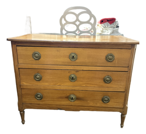 19th Century French Louis XVI Style Three Drawer Chest