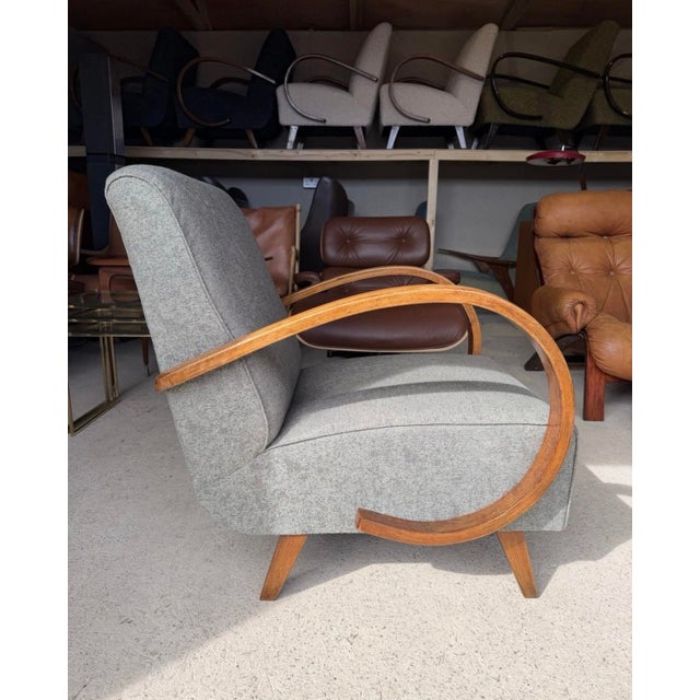 Wood Vintage Bentwood Chair by Jindrich Halabala For Sale - Image 7 of 15