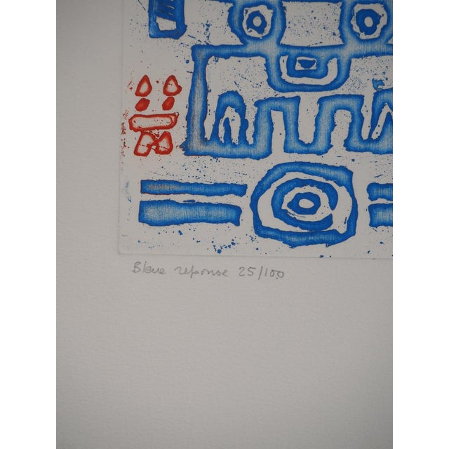 Jacques Soisson, Response in Blue, Original Engraving For Sale - Image 5 of 6