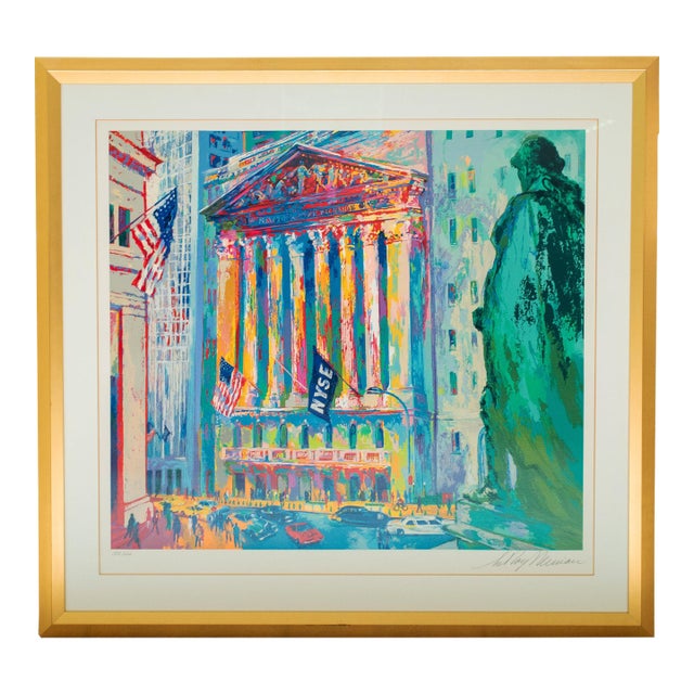 1980s LeRoy Neiman - New York Stock Exchange (Wall Street), Signed Limited Edition Serigraph For Sale