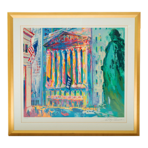 1980s LeRoy Neiman - New York Stock Exchange (Wall Street), Signed Limited Edition Serigraph