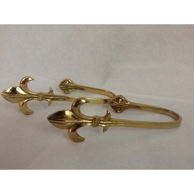 Brass Fleur De Lis Curtain Tiebacks A Pair Chairish